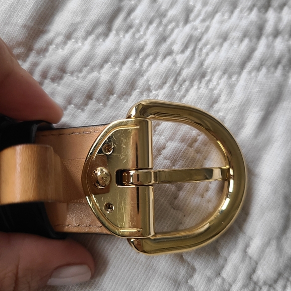 Classic LV (Louis Vuitton) burgundy belt - Picture 8 of 10